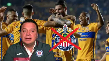 Presidente de Cruz Azul y jugadores de Tigres/FOTO: Futbol total