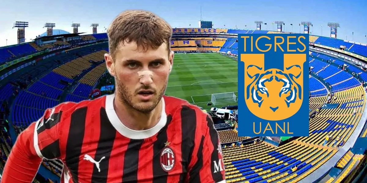 Santi Giménez-Estadio Universitario-Logo de Tigres (FUENTE: Somos Tigres)