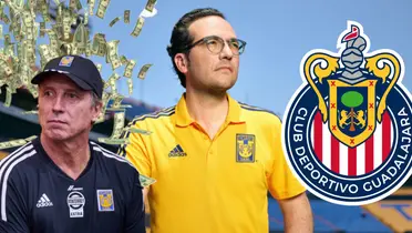 Siboldi con culebra y escudo de Chivas/FOTO: Esto