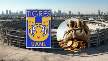 Tigres UANL Foto: Imagen creada con Grox y Escudoteca