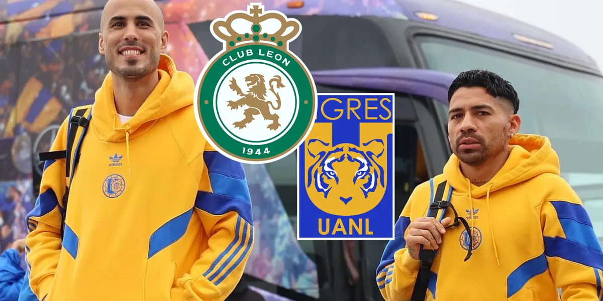 Tigres UANL vs León Foto: Tigres UANL y Escudoteca