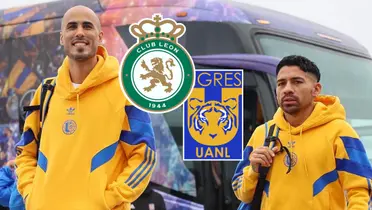 Tigres UANL vs León Foto: Tigres UANL y Escudoteca