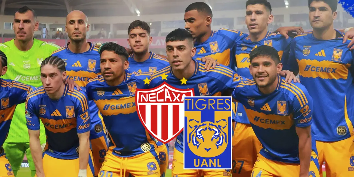 Tigres UANL vs Necaxa Foto: Tigres UANL y Escudoteca