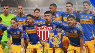 Tigres UANL vs Necaxa Foto: Tigres UANL y Escudoteca
