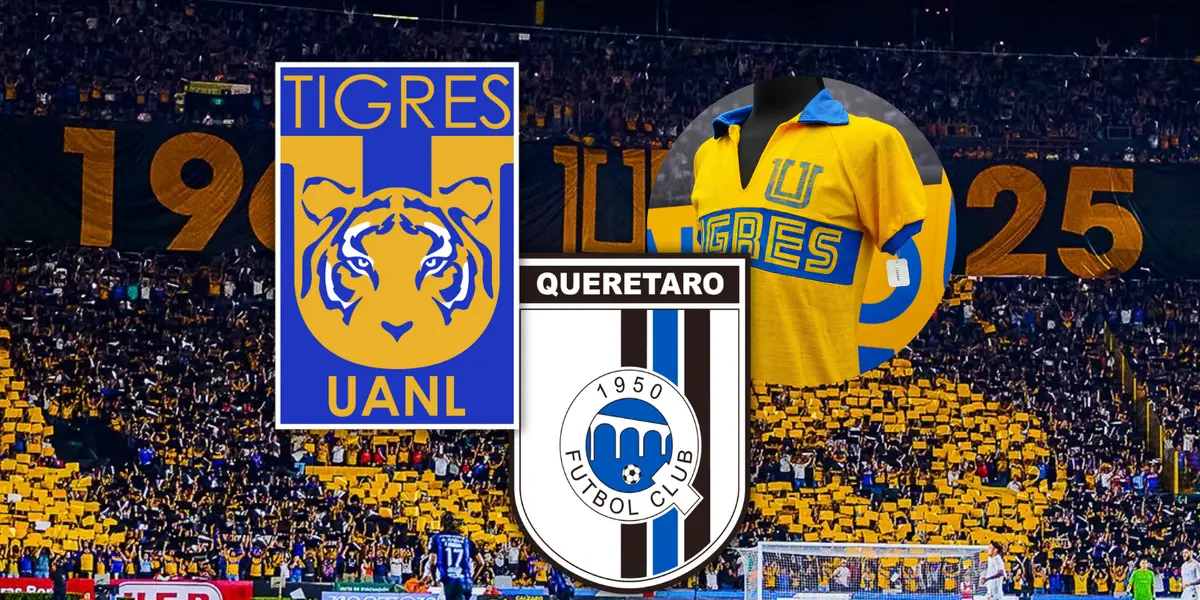 Tigres UANL vs Querétaro Foto: Tigres y Escudoteca