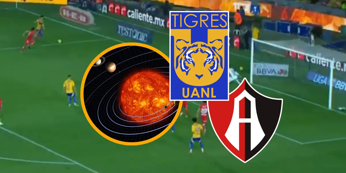 Tigres vs Atlas Foto: Captura de X, Pexels y Escudoteca