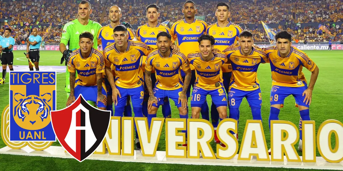Tigres vs Atlas Foto: Tigres UANL y Escudoteca