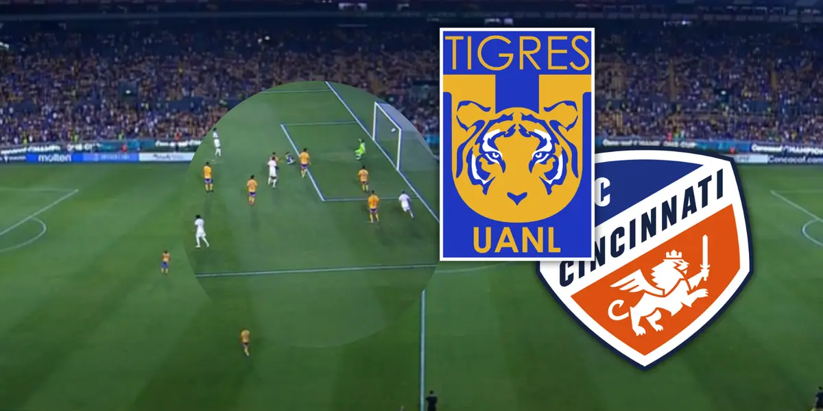 Tigres vs Cincinnati Foto: Captura de TUDN y Escudoteca