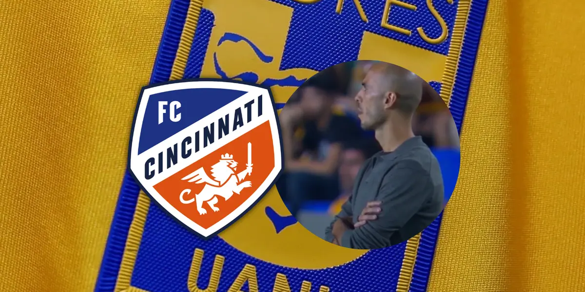 Tigres vs Cincinnati Foto: Tigres UANL, Captura de TUDN y Escudoteca