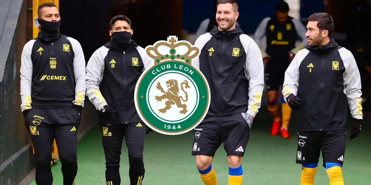 Tigres vs León Foto: Tigres UANL y Escudoteca