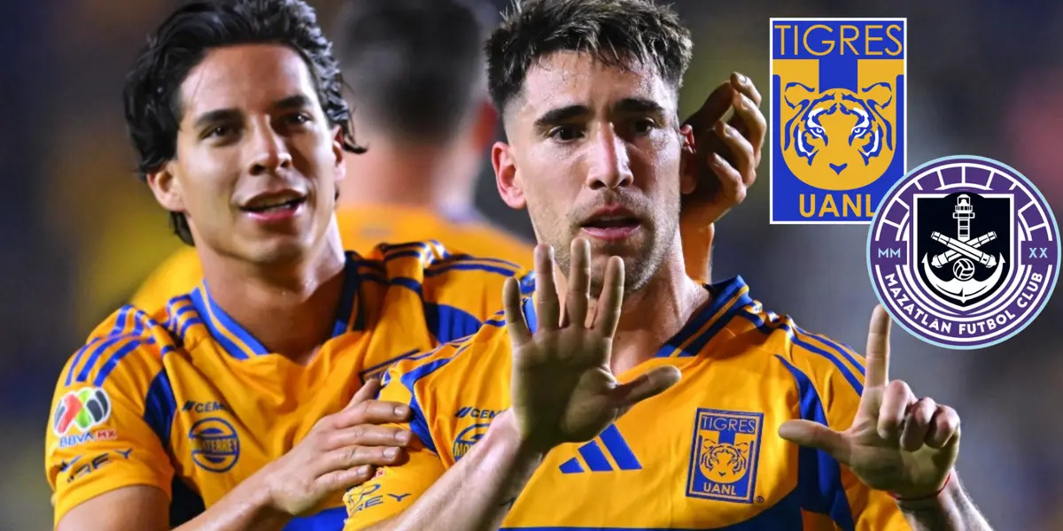Tigres vs Mazatlán Foto: Tigres UANL y Escudoteca