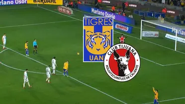 Tigres vs Xolos de Tijuana Foto: Captura de Fox Deportes y Escudoteca